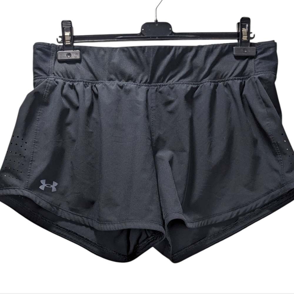 Under Armour Black Athletic Shorts Moisture-Wicking Performance